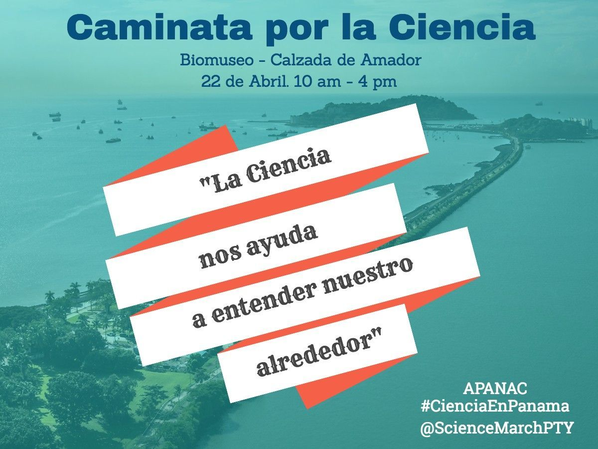 Caminata por la Ciencia Flyer, BioMuseo, Calzada de Amador, April 22, 2017